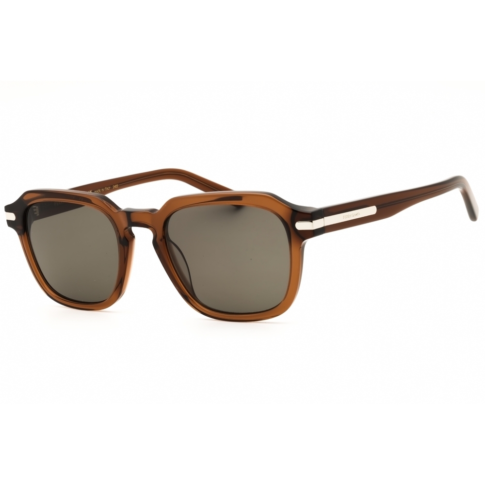 Salvatore Ferragamo SF1089SN Sunglasses Transparent Brown Acetate Round